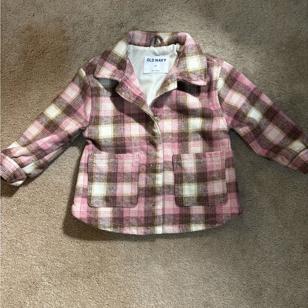 Old Navy Pink Plaid Jacket